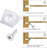 Esteopt 50Pcs Drawer Repair Kit - Drawer Supports Bottom Sagging Fix Mending view 3