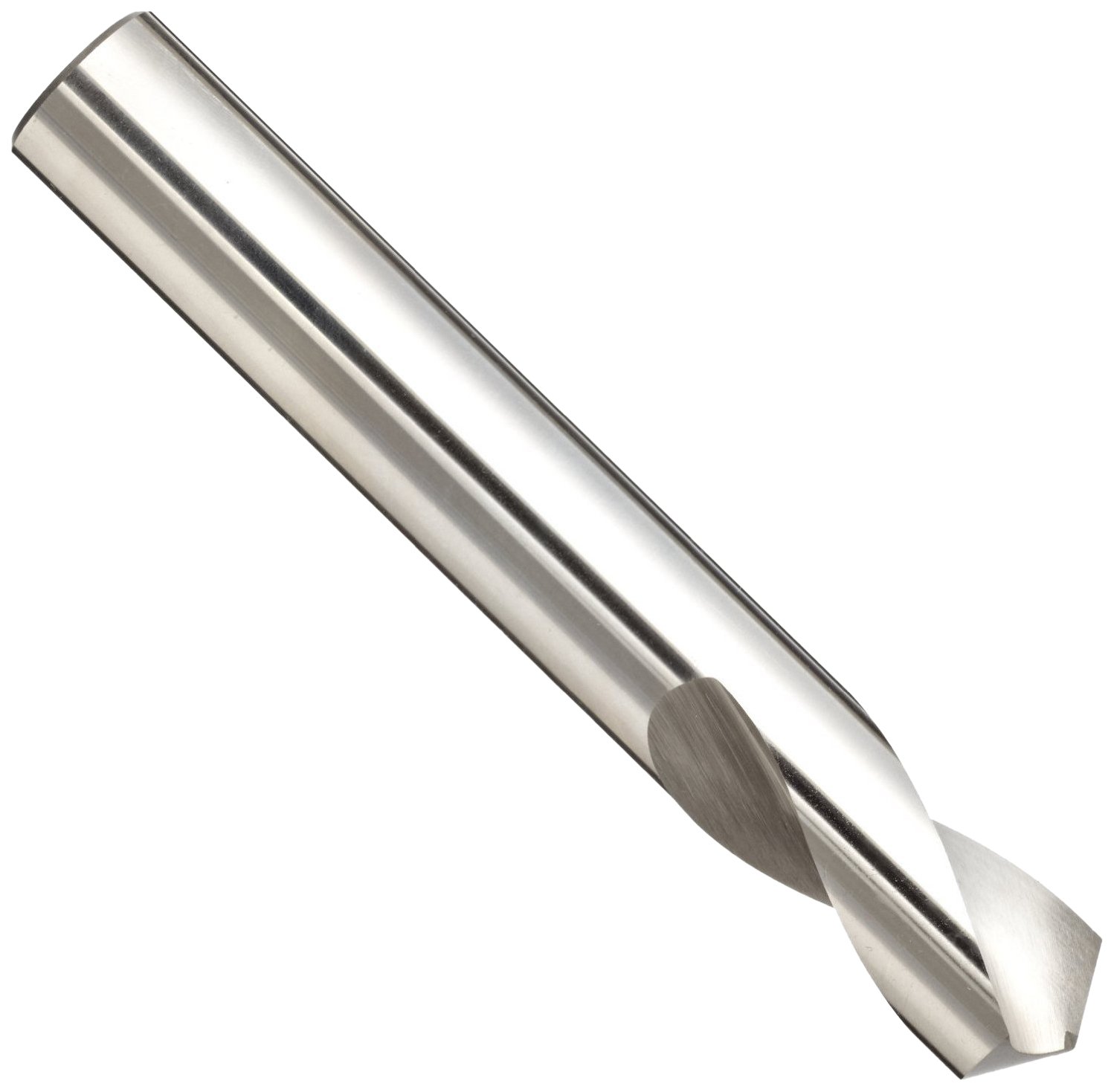 YG-1-2241L High Speed Steel NC Spotting Drill Bit, Uncoated (Bright), Straight Shank, Slow Spiral, 120 Degree, 3/8" Diameter x 3-1/2" Length (Pack of 1)