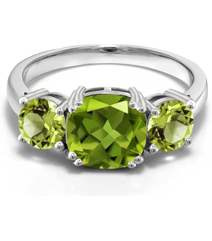 Elegante Dije Con Peridoto En Plata De Ley .925