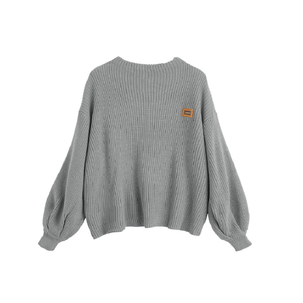 ZAFUL Women Crewneck Sweater Casual Long Sleeve