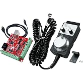 4-Axis Handwheel Controller with MACH3 Interface Board,USB CNC Pendant Manual Control System for CNC Router/Mill/Lathe,High Precision Encoder, no Emergency Stop,Plug-and-Play for Hobbyists&amp;Small Shops