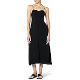 The Drop Womens Linea Spaghetti Strap Maxi Dress with Front Slit