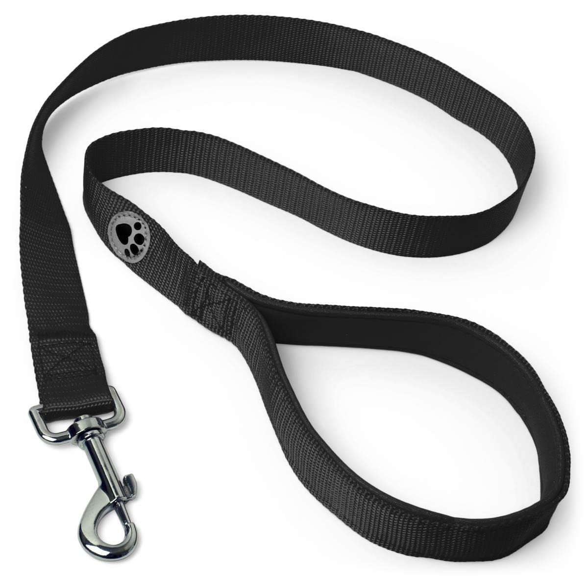 iGadgitz Home U7227 Padded Handle Dog Lead Leash - Black - 122cm (1.22m) 4ft โ image 1