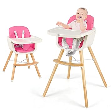 wooden booster seat with tray