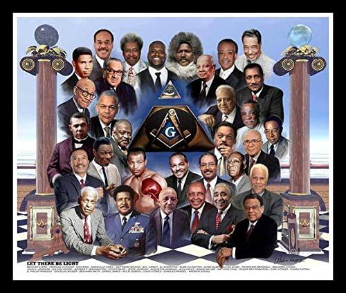 Let There Be Light: African American Freemasons By Wishum Gregory, 10x8 Inches, Black Frame