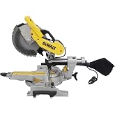 DEWALT Miter Saw, 12 Inch Double Bevel Sliding Compound Miter Saw, Includes Blade Wrench and Clamp, Increased Crosscut Capacity, Powerful 3800 RPM Motor 15 Amp (DWS779)