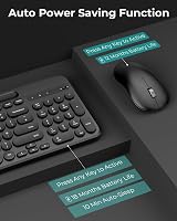 Cimetech Wireless Keyboard and Mouse Set with Phone Holder, 2.4GHz USB view 3