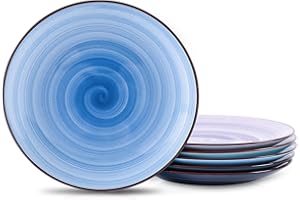 Selamica Ceramic 10 inch Dinner Plates, Large Pasta Dessert Salad Plates, Porcelain Serving Plate for Appetizer, Pancakes, St