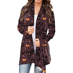 HUCHPI Womens Lightweight Sweaters Cardigan Ruffle