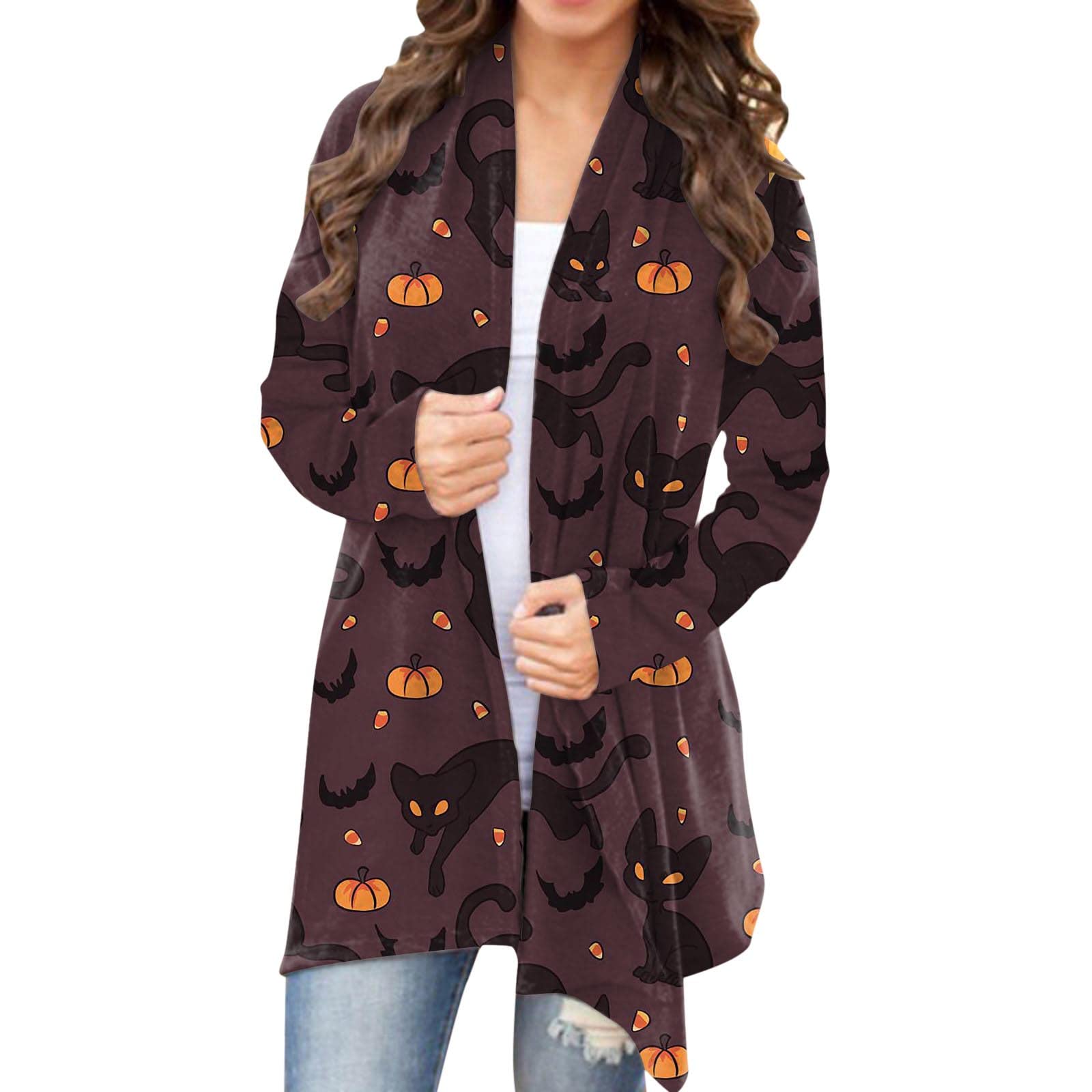 HUCHPI Womens Lightweight Sweaters Cardigan Ruffle