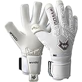 WVVOU Soccer Goalie Gloves for Adults and Youth, High Performance Goalkeeper Gloves with 5 Detachable Finger Saves, Soccer Gloves with 4mm Sticky Latex Palm