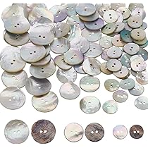 PH PandaHall 100pcs Natural Shell Buttons 2 Hole Sewing