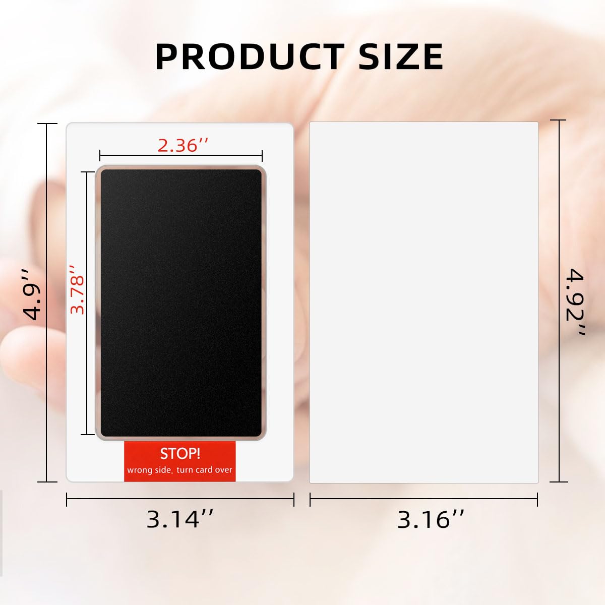 2 Pack Inkless Hand and Footprint Kit Ink Pad for Baby Handprint or Footprints Dog Pet Paw Newborn Clean Touch Safe Print Stamp Pads Kit Inkless Hand Imprint Cards Family Memory Keepsake Gift (Black)