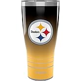 Tervis Traveler NFL Pittsburgh Steelers - Ombre Triple Insulated Tumbler Travel Cup Keeps Drinks Cold & Hot, 30oz, Stainless Steel