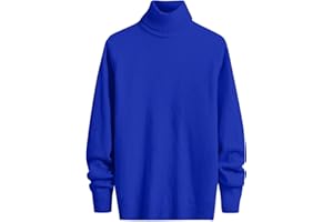 XIAXOGOOL Men Sweaters Fashion,Mens Turtleneck Sweater Pullover Casual Loose Fit Winter Long Sleeve Cable Knit Sweaters