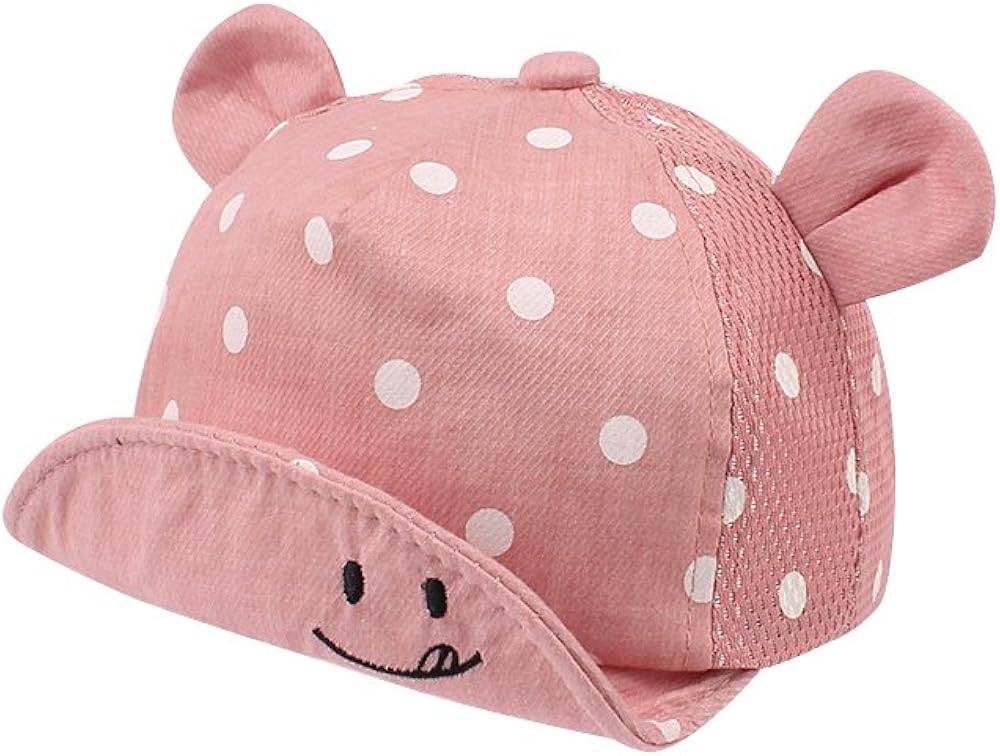 Dot Partten Baby Caps Summer Girl Boys Sun Hat with Ear Spring Summer Newborn Photography Props