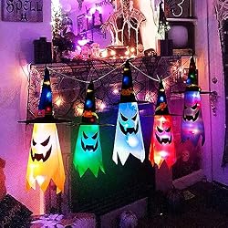 Halloween Decorations WindSock, 5 PCS Witch Hat