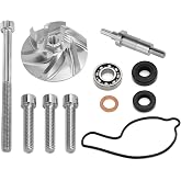 AUTOVIC Water Pump Repair Kit for Honda CRF450R 2002-2008 | Billet Impeller Shaft, Bearings, Seals, Complete Gasket Kit