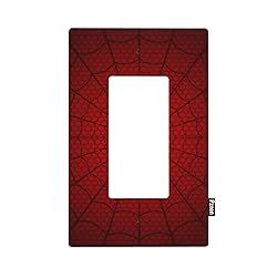 Pznen Red Spider Web Plug Cover Wall Plate Cartoon