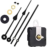 Hicarer Clock Movement Mechanism High Torque Long Shaft Clock Replacement | Wall Mechanism Hands,Quartzs DIY Repair Parts Motor Replacement,Includes 2 Pairs of Hands