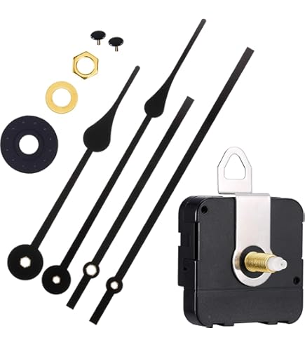 Takane Battery Quartz Clock Movement – Black, With Gold Hand Sets, Made In USA