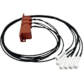 MENSI Electronic Pulse Ignitor Kit Pack 110/120V/240V 6 Exits Igniter with SIX Spark Ceramic Electrodes and Wires Cable 36" Fits GE, Whirlpool Range Repair