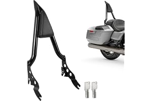Detachable Passenger Backrest Sissy Bar Compatible With For Harley Touring | Sissy Bar Backrest For Road King Street Glide Electra Glide Road Glide 2009-2026,With Locked Rotary Latches Clip,Anti-theft