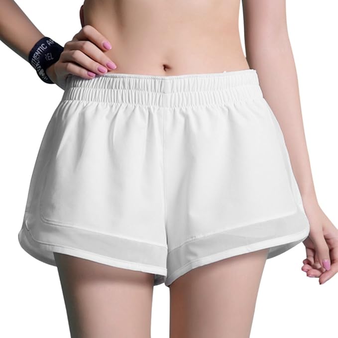 Amazon Co Jp ショートパンツ レディース おしゃれ フィットネスパンツ スポーツ 短パン ビーチパンツ かわいい ランニング 水着 ヨガ トレーニング ショーパン 吸湿速乾 ゆったり 大きいサイズ 白 服 ファッション小物