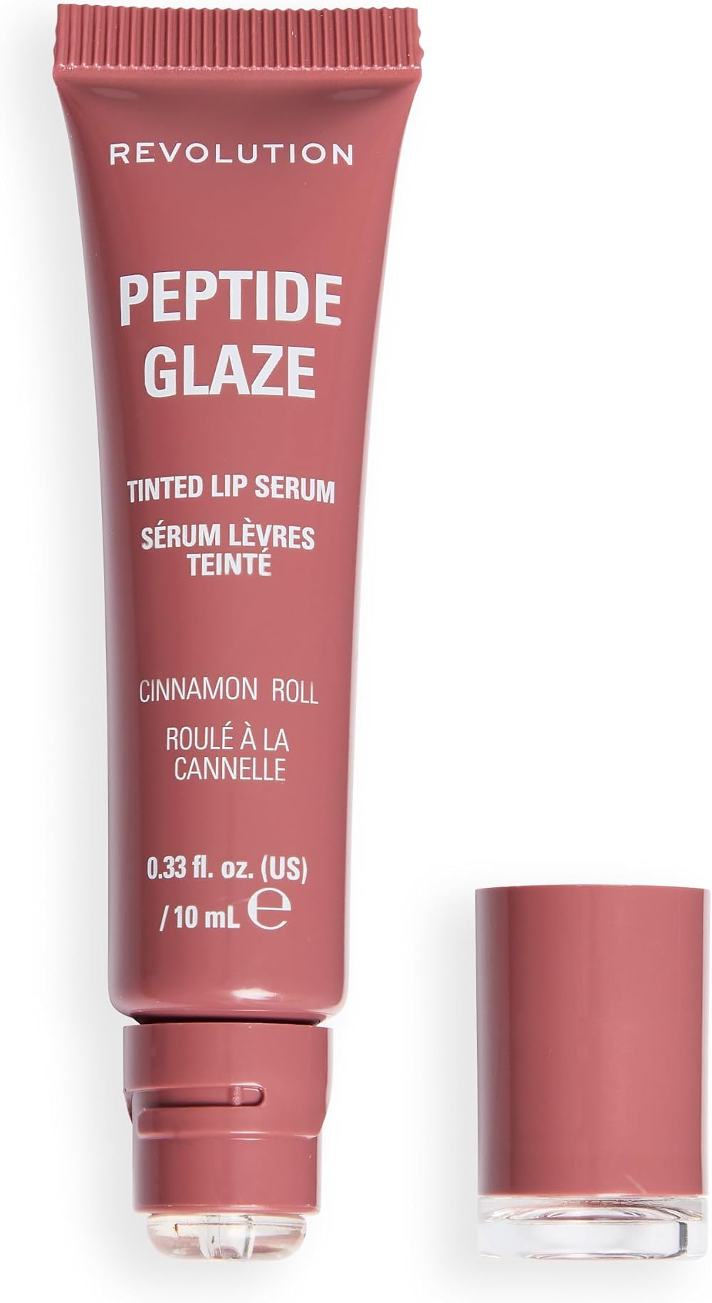 Revolution Beauty London Peptide Glaze Tinted Lip Serum Cinnamon Roll