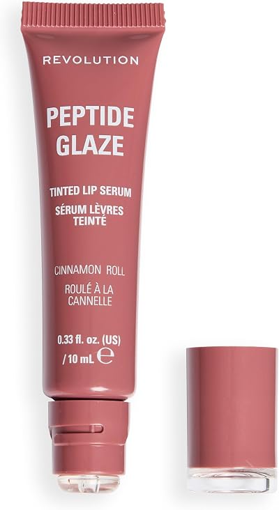 Revolution Beauty London Peptide Glaze Tinted Lip Serum Cinnamon Roll