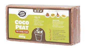 Coco&Coir 650g (9L) Kokoserde | Blumenerde aus Kokosfaser | Kokostorf | Kokoseinstreu Bodengrund für Reptilien | 100% natürli