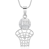 Stainless Steel Basketball Memorial Urn Jewellery Pendant Hold Cremation Keepsake Necklace for Ashes