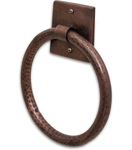 Village Wrought Iron Loon Towel Ring - Decorative Bathroom Towel Rack Holder