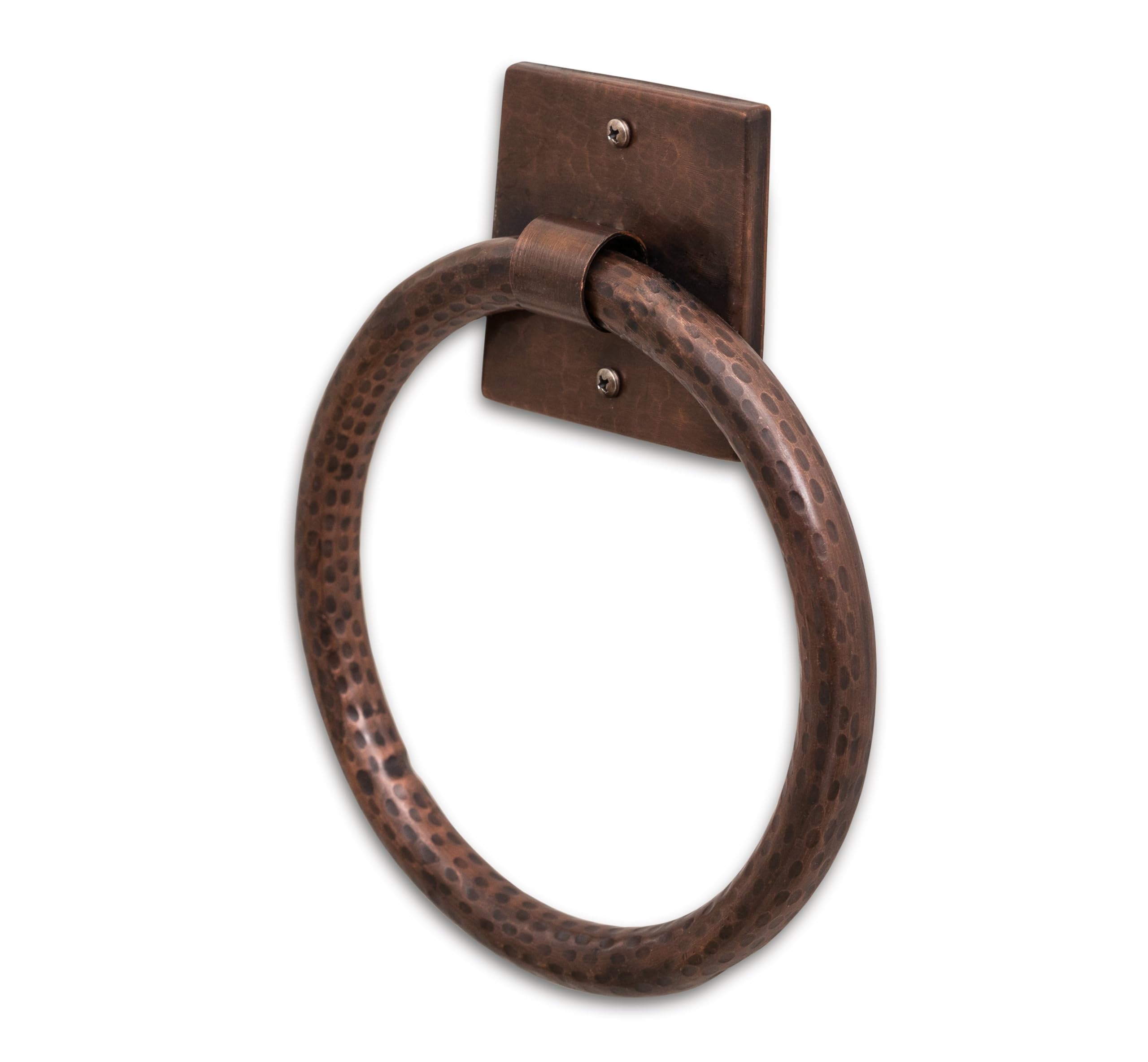 Photo 1 of Monarch Abode Metal Round Bathroom Hand Towel Holder for Bathroom Wall, Metal Hand Towel Ring Hanger Wall Mount, 7-inch Round Towel Ring Holder for Bathrooms, Towel Rack Hanger, Antique Copper Finish