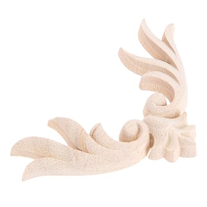 Amazon Com Muxsam 1pc Vintage Floral Wood Carved Corner Applique