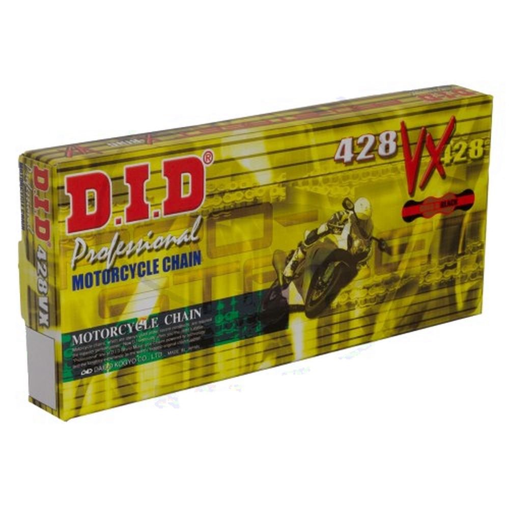 DID X-ring chain 428 VX, 120 links (Gold), Open, with Clip Lock