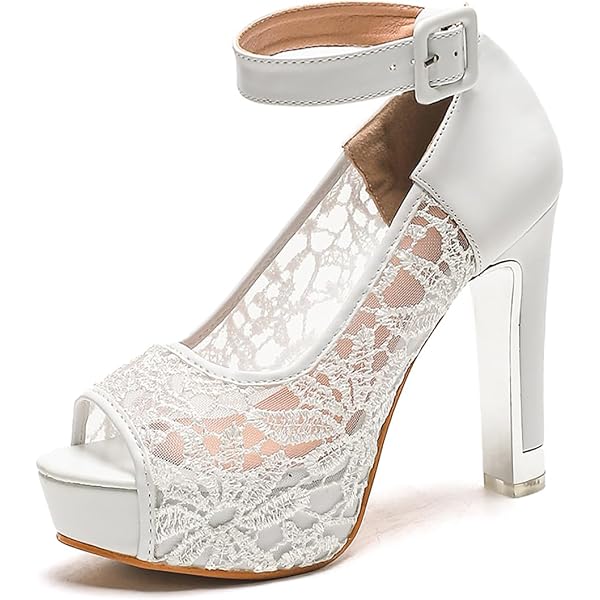 Neue frauen Sandalen Sommer Weiß hoch Fersen Offen... - Grandado Neue frauen Sandalen Sommer Weiß hoch Fersen Offen... - Grandado