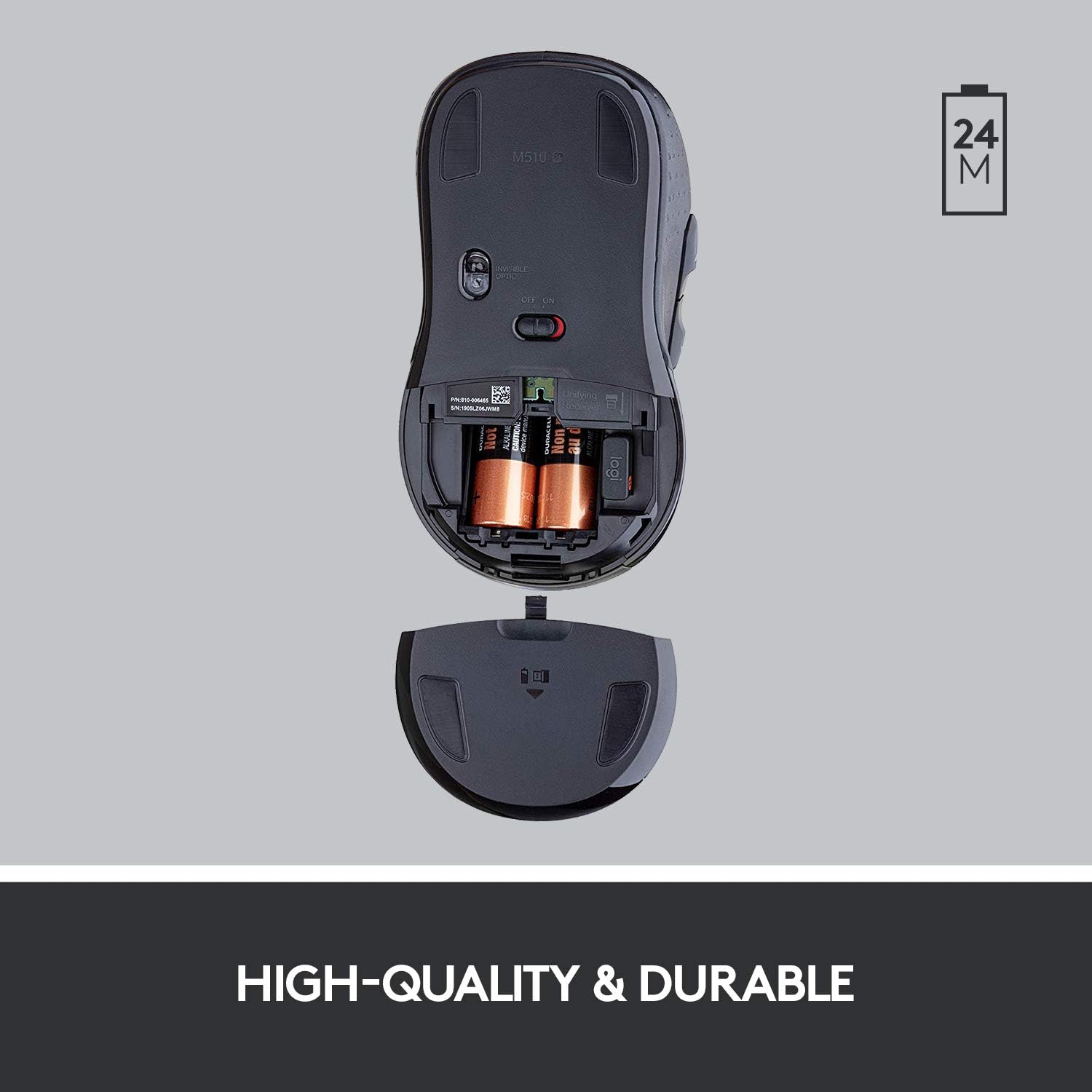 Logitech M510 Wireless Computer Mouse – Comfortable Shape with USB Unifying Receiver, with Back/Forward Buttons and Side-to-Side Scrolling - Red: Computers & Accessories