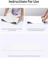 YSAGi Leather Desk Mat Large 60x35 cm White Non-Slip Waterproof view 9