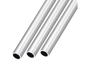 METALLIXITY 6063 Aluminum Tube (12mm OD x 10mm ID x 300mm L) 3Pcs, Aluminum Round Tubing - for Home Furnishing, Machinery, DIY Handicraft