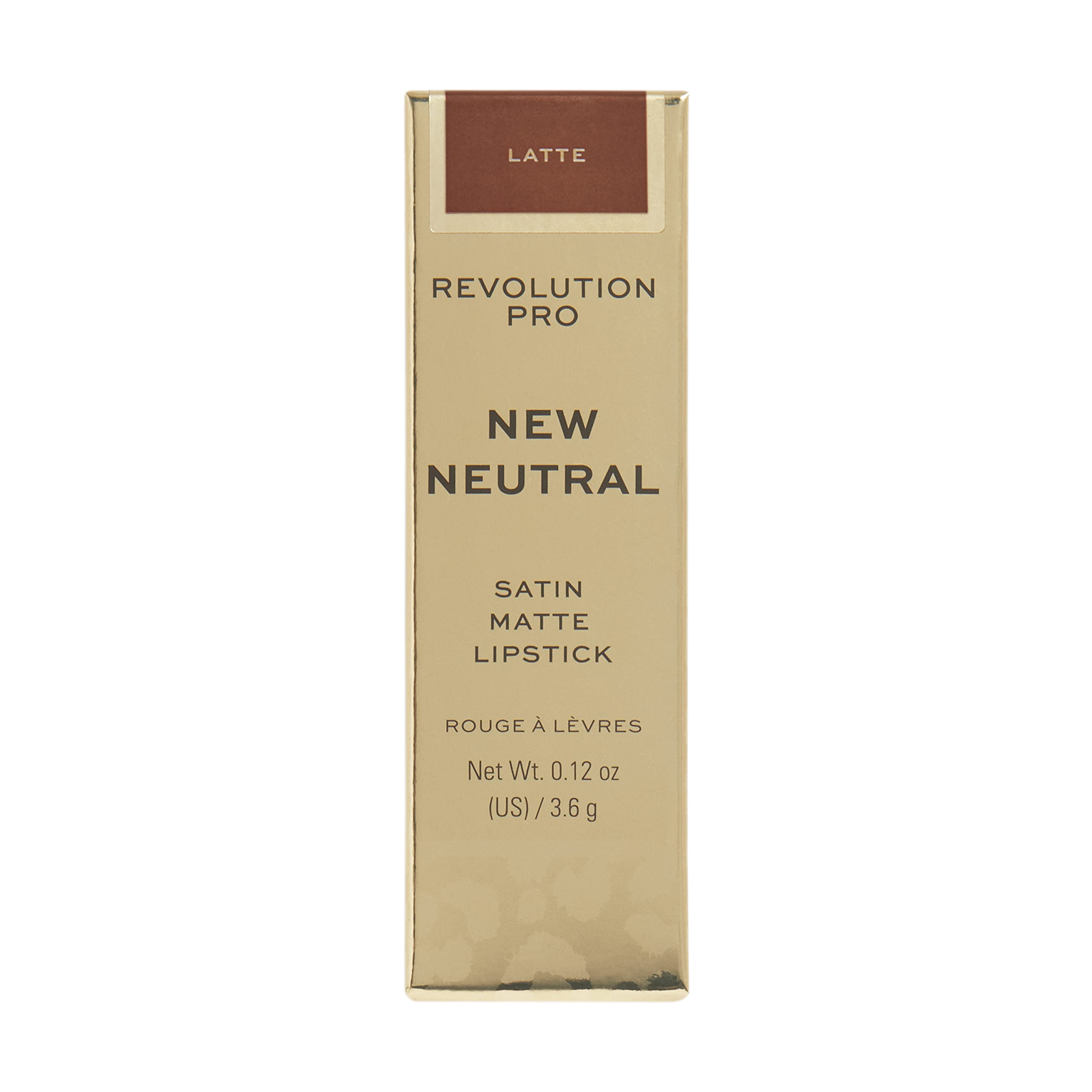 Revolution Pro, New Neutral, Satin Matte, Lipstick, Latte, 3.6g