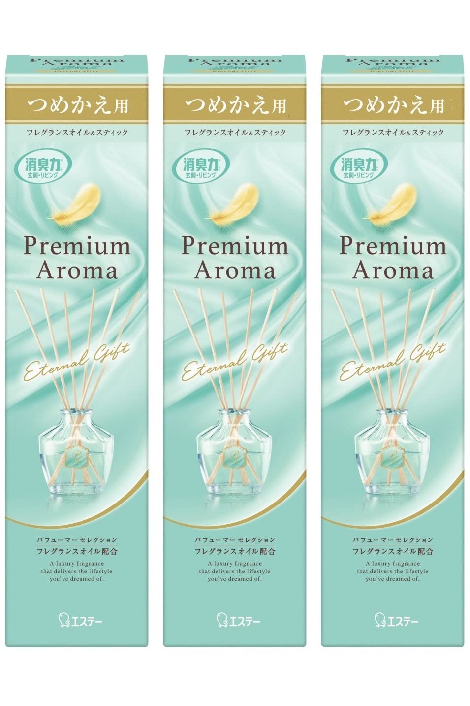 消臭力 プレミアムアロマ [まとめ買い] 部屋用 スティック エターナルギフト つめかえ 50mL×3個 ディフューザー 玄関 リビング ルームフレグランス 消臭 芳香剤商品画像
