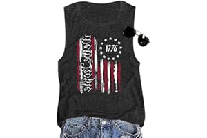 LAIBAO Women American Flag Shirts Funny Graphic Stars Stripes Tops We The People 1776 Funny Sayings Patriotic Tees