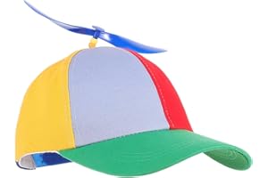 Parliky Kids Baseball Hat with Detachable Dragonfly Propeller Adjustable Strap Sun Cap for Outdoor Summer Activities