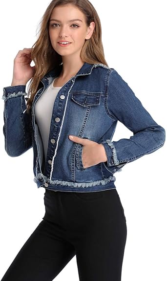 long sleeve and ripped jeans