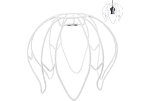 Lamp Shade Frame Wire Metal Lampshade Frame Lamp Shade Holder for Home Hotel Cafe, White