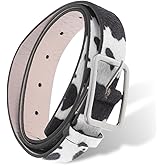KESYOO Cow Print Leather Dress Belt, Adjustable Waist Belt for Women, PU Material, One Size Fits Most, Body Shaper, Chinese New Year Party Favor