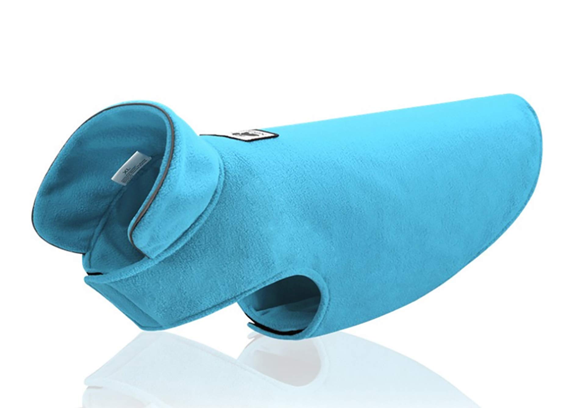 Morezi Cozy Fleece Dog Coats Puppy Clothes Elastic Belly Vest Waistcoat Winter Warm Jacket Reversible Dog Coat for Small Medium Large Dogs - Blue - L