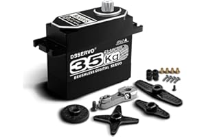 ZOSKAY Waterproof Brushless servo Full Metal Gears High Torque Fast Digital Servo for 1/8 1/10 1/12 RC Car/Shockproof Rc Car Servo (Full Metal Shell 35kg-270°)