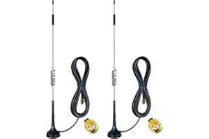 Dixingtek 2-Pack 6.5ft 3g 4g LTE SMA Magnetic Antenna, Compatible with Hunting Game Router Network Card IP Camera Video Secur